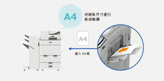 “自動(dòng)檢測紙張尺寸”:簡化尺寸設(shè)置的操作